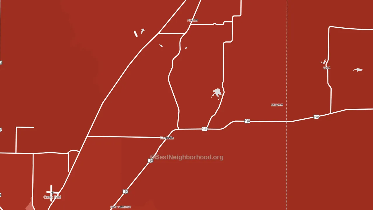 Rochelle, TX block-group political-lean map