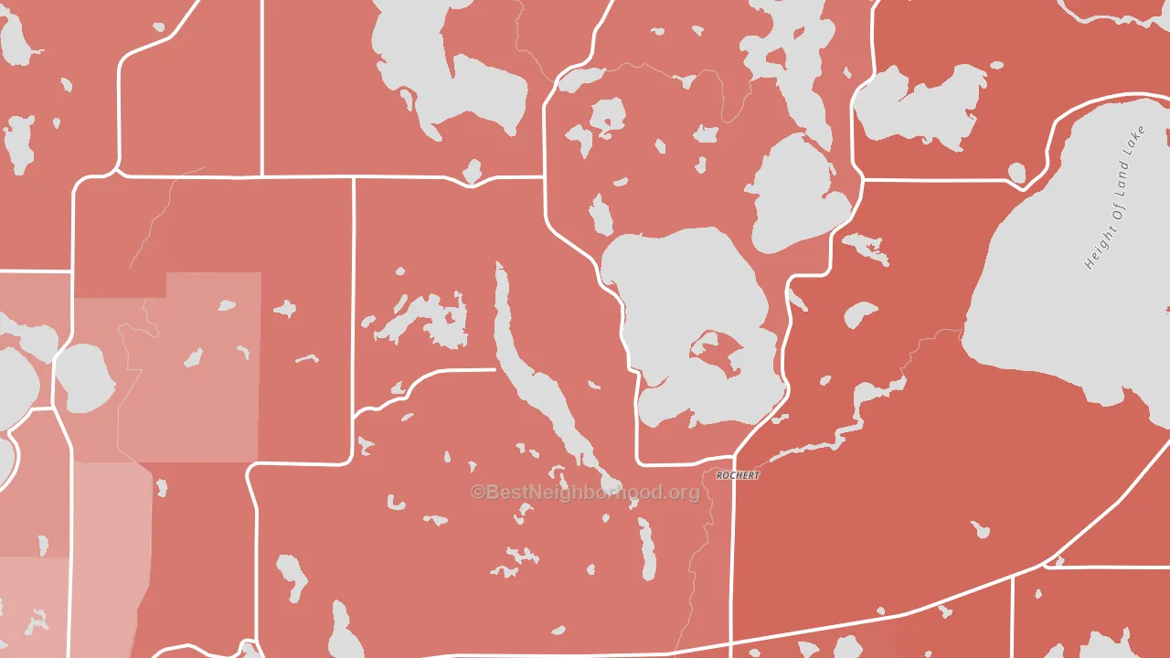Rochert, MN block-group political-lean map
