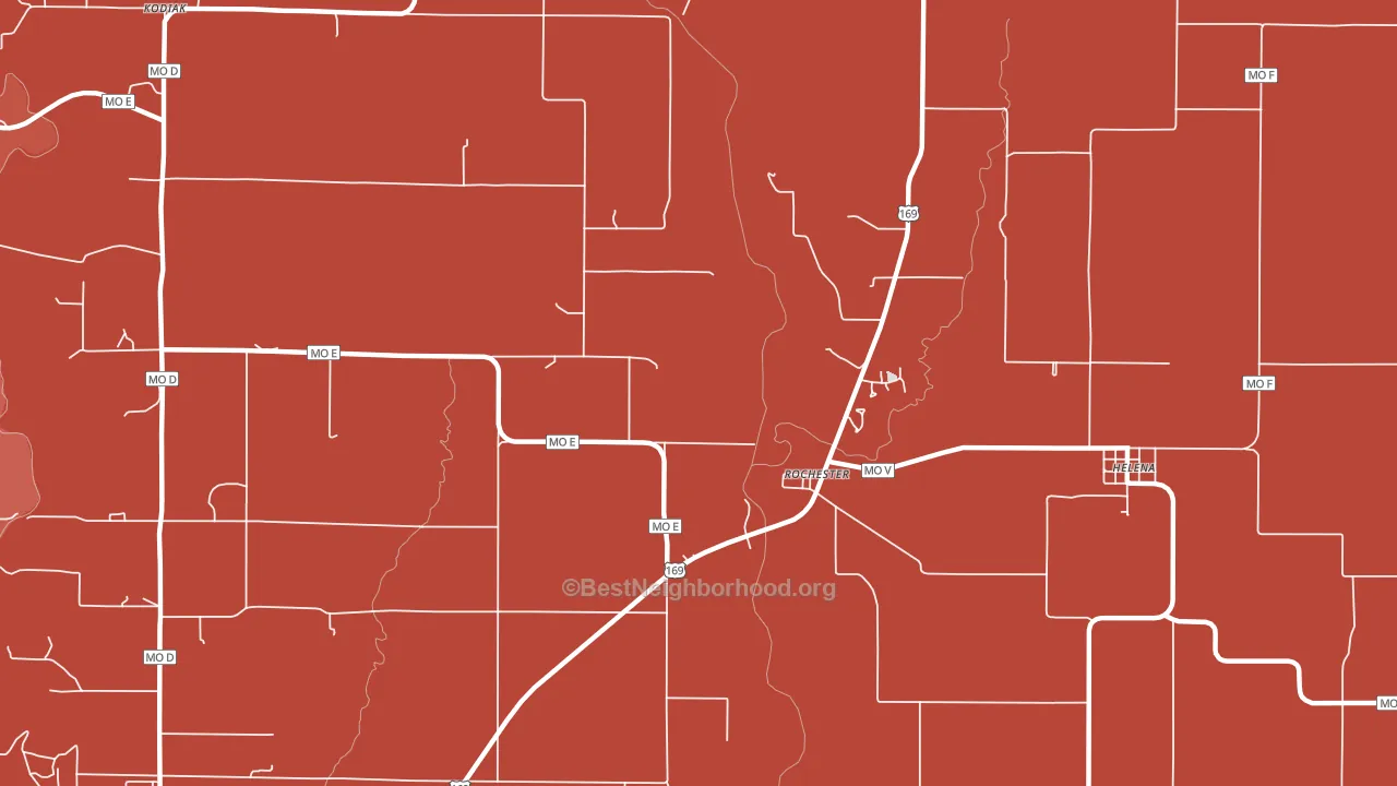 Rochester, MO block-group political-lean map