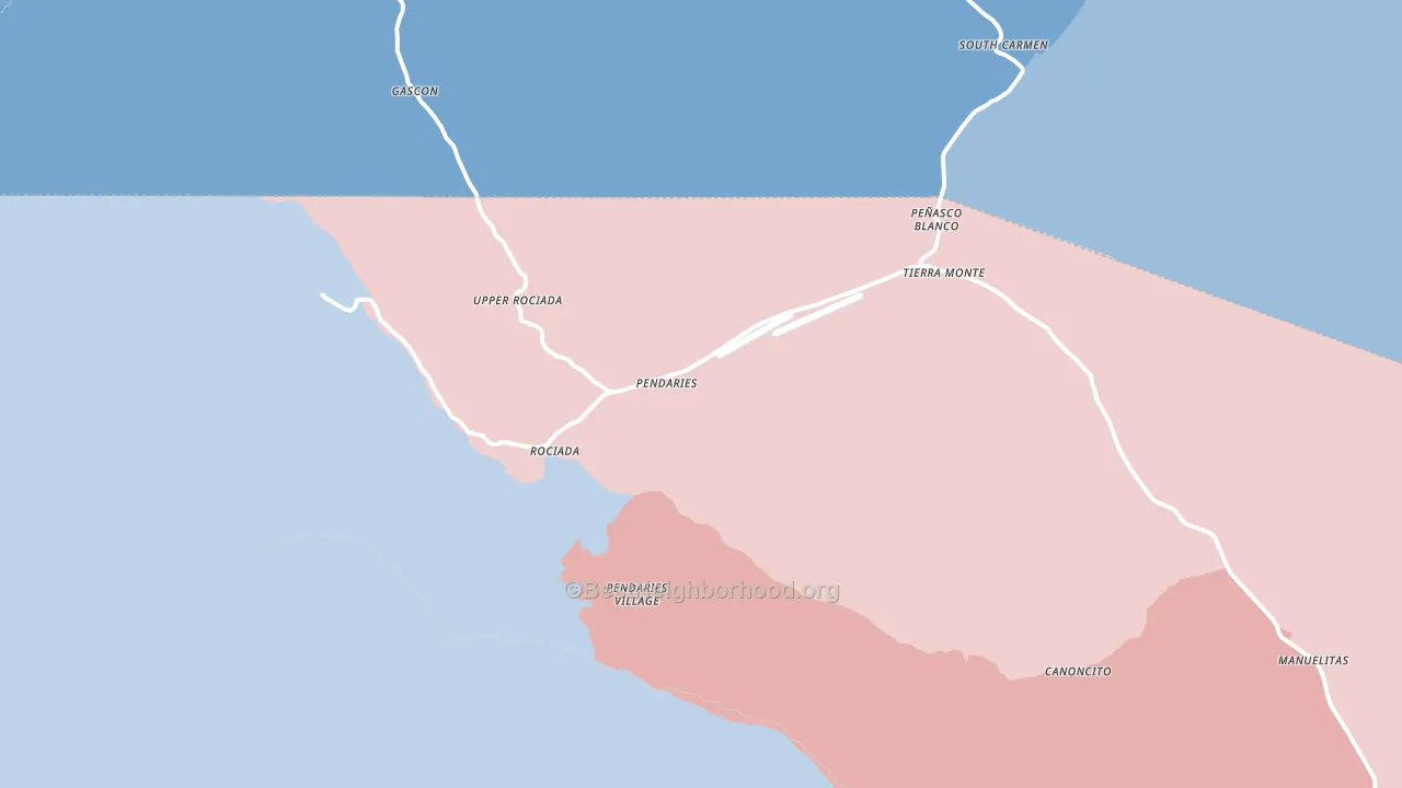 Rociada, NM block-group political-lean map