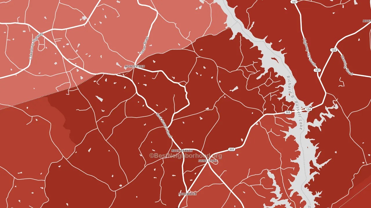 Rock Branch, GA block-group political-lean map