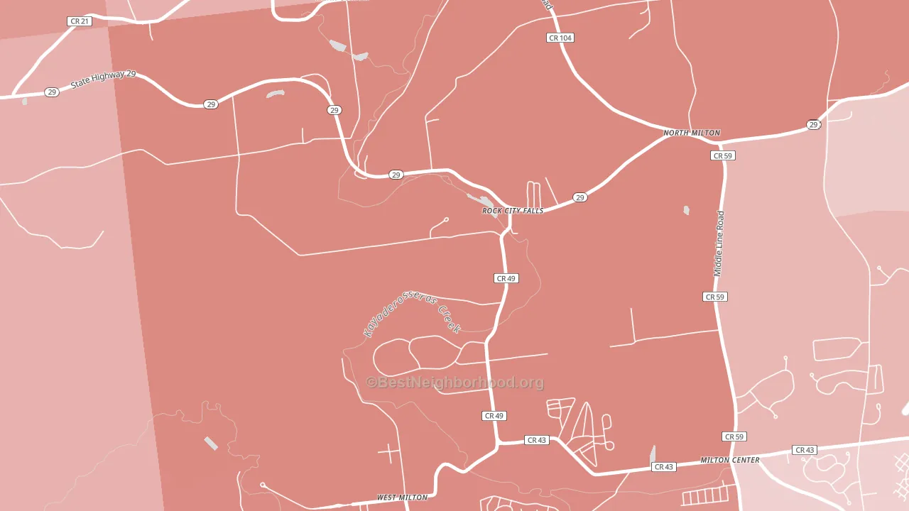 Rock City Falls, NY block-group political-lean map