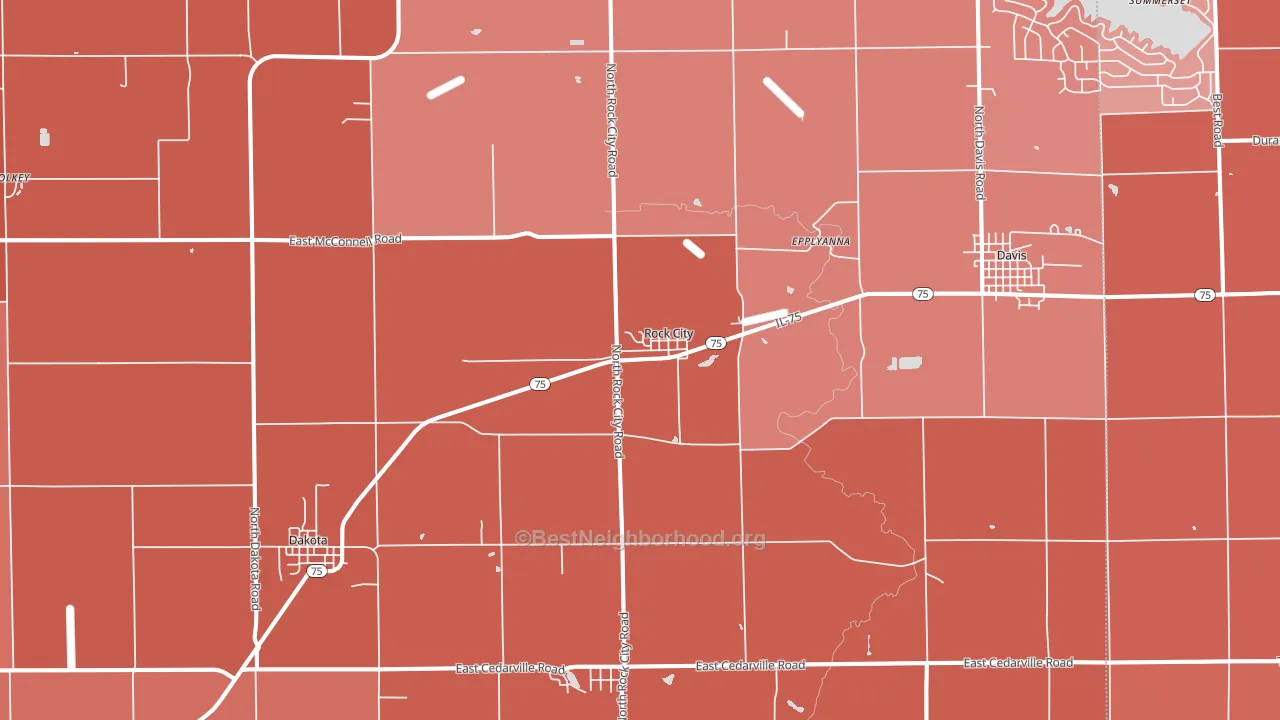 Rock City, IL block-group political-lean map
