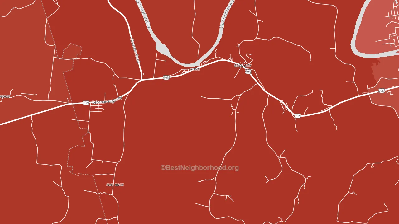 Rock City, TN block-group political-lean map