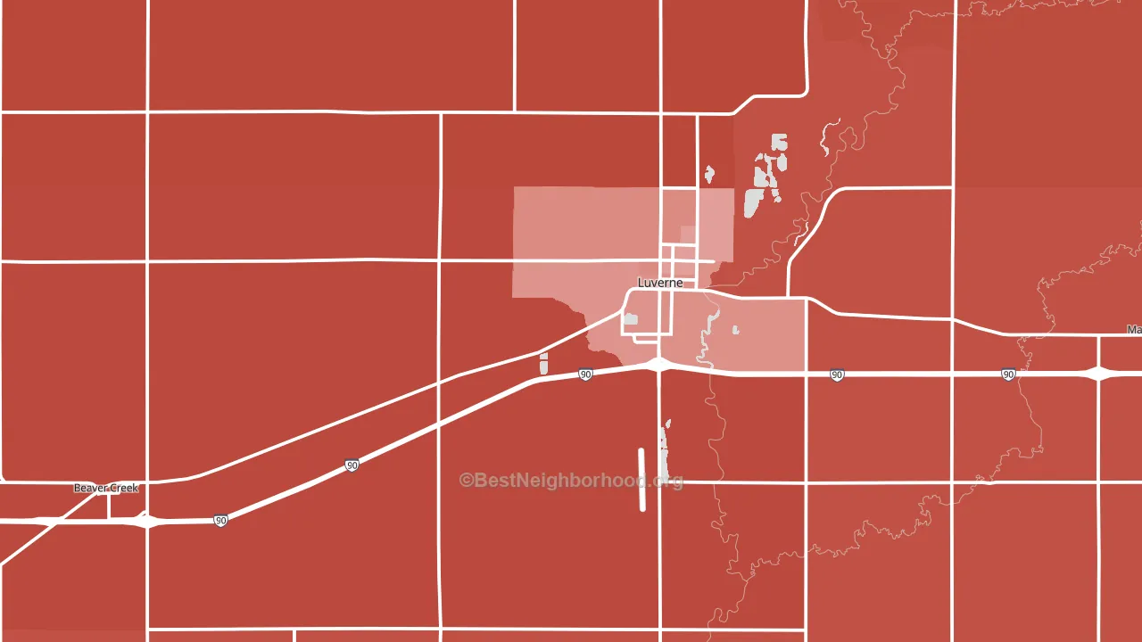 Rock County, MN block-group political-lean map