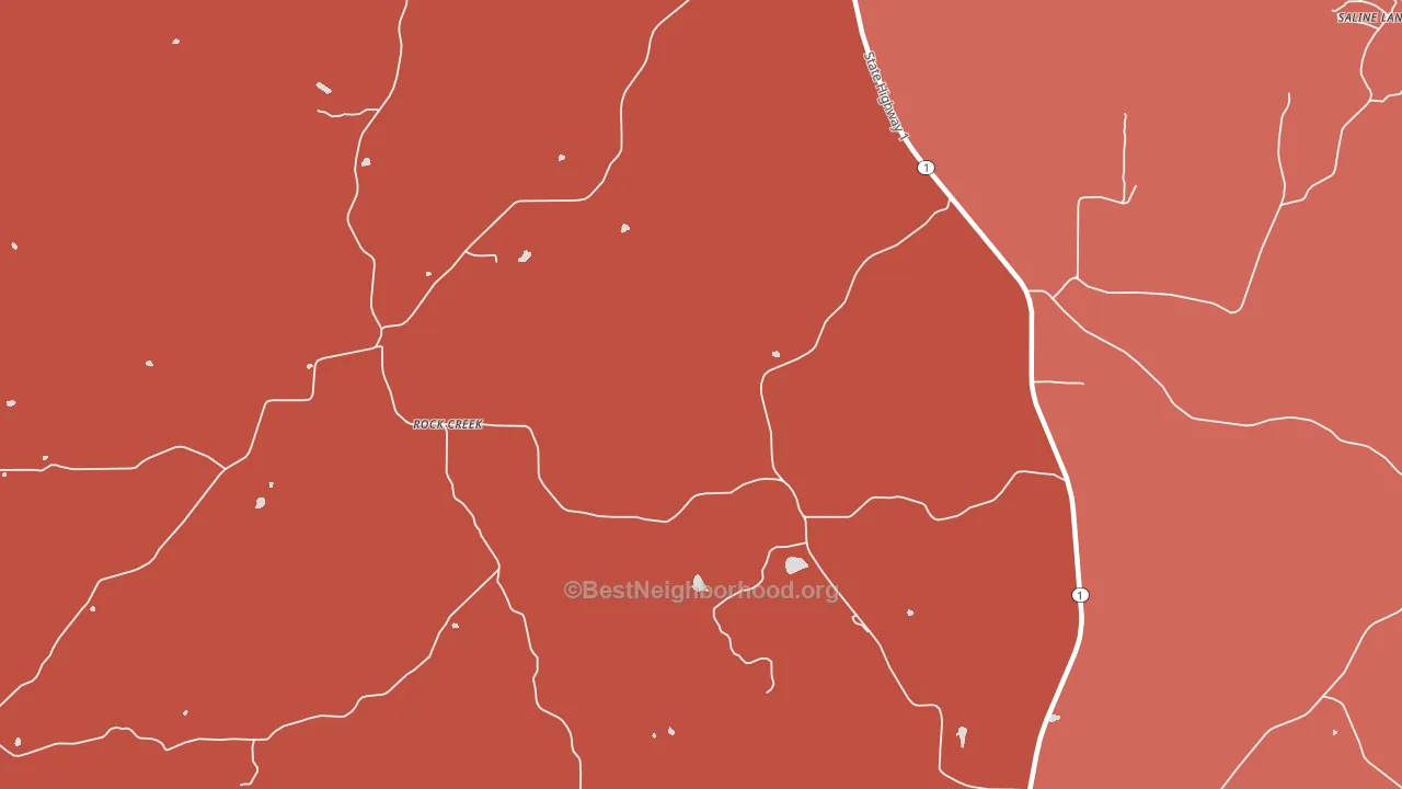 Rock Creek, IL block-group political-lean map