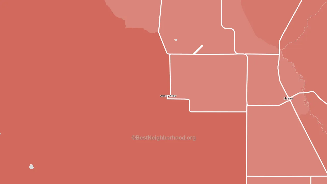Rock Creek, OR block-group political-lean map