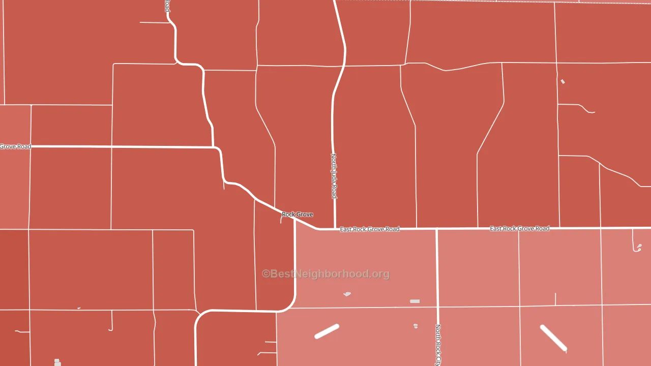 Rock Grove, IL block-group political-lean map