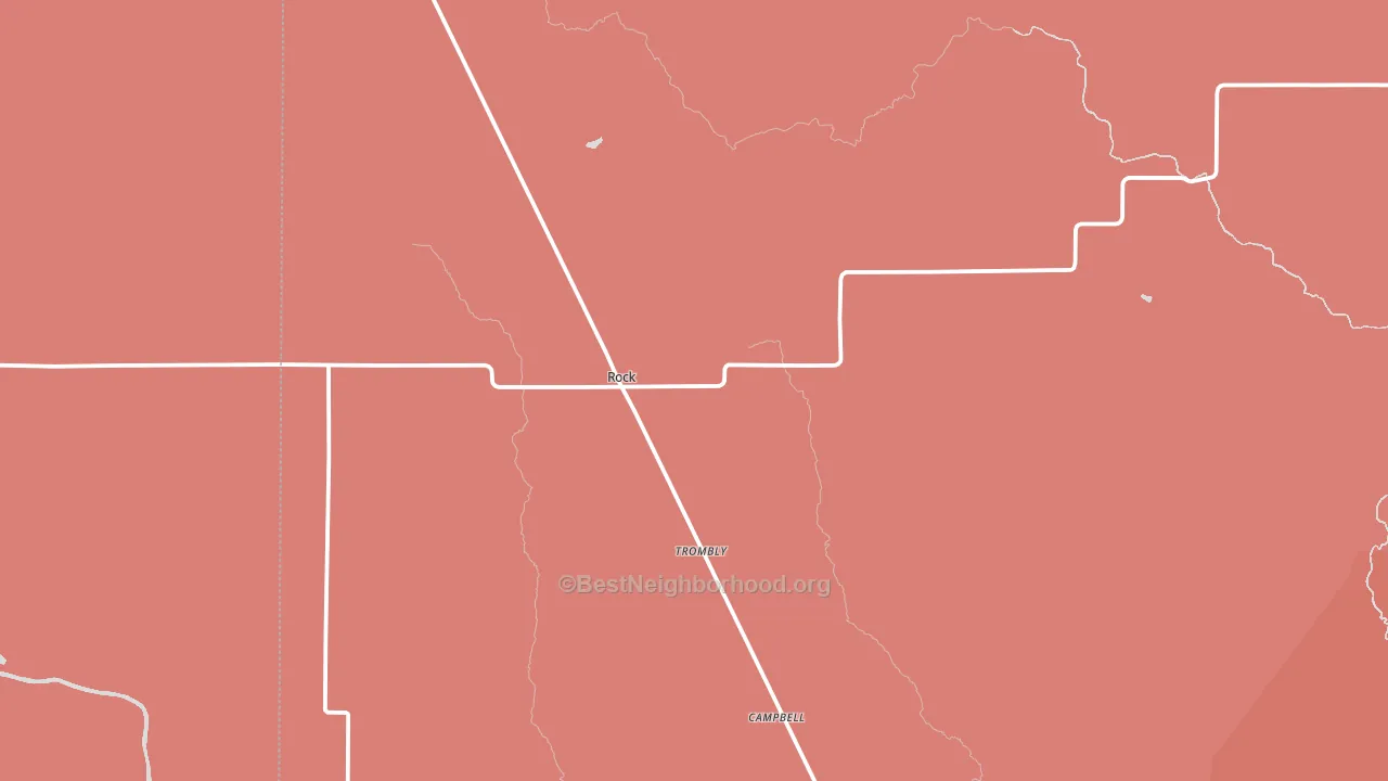 Rock, MI block-group political-lean map
