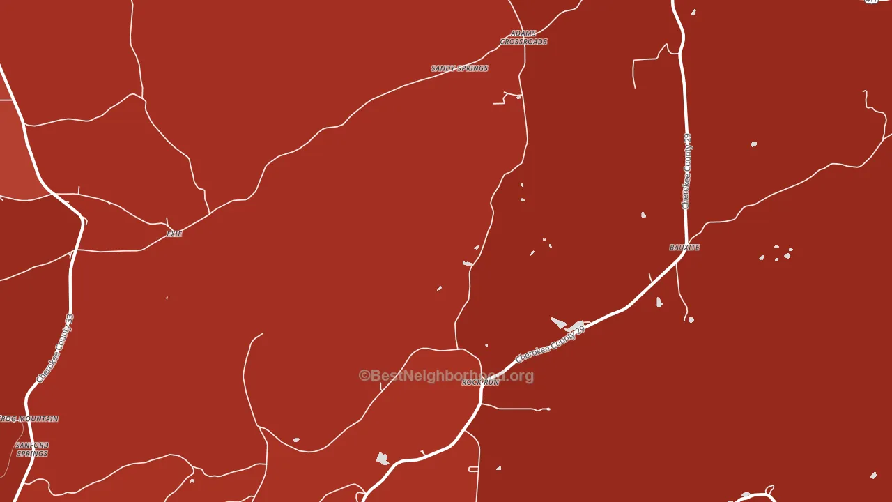 Rock Run, AL block-group political-lean map