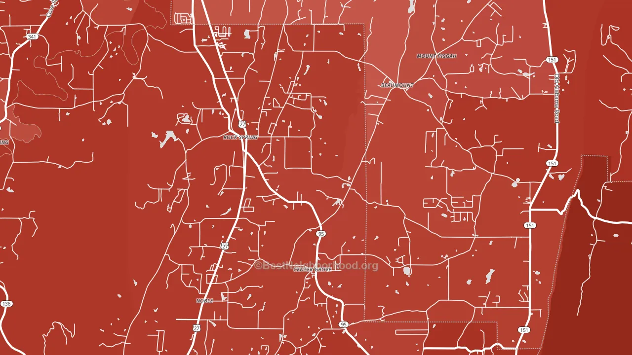 Rock Spring, GA block-group political-lean map