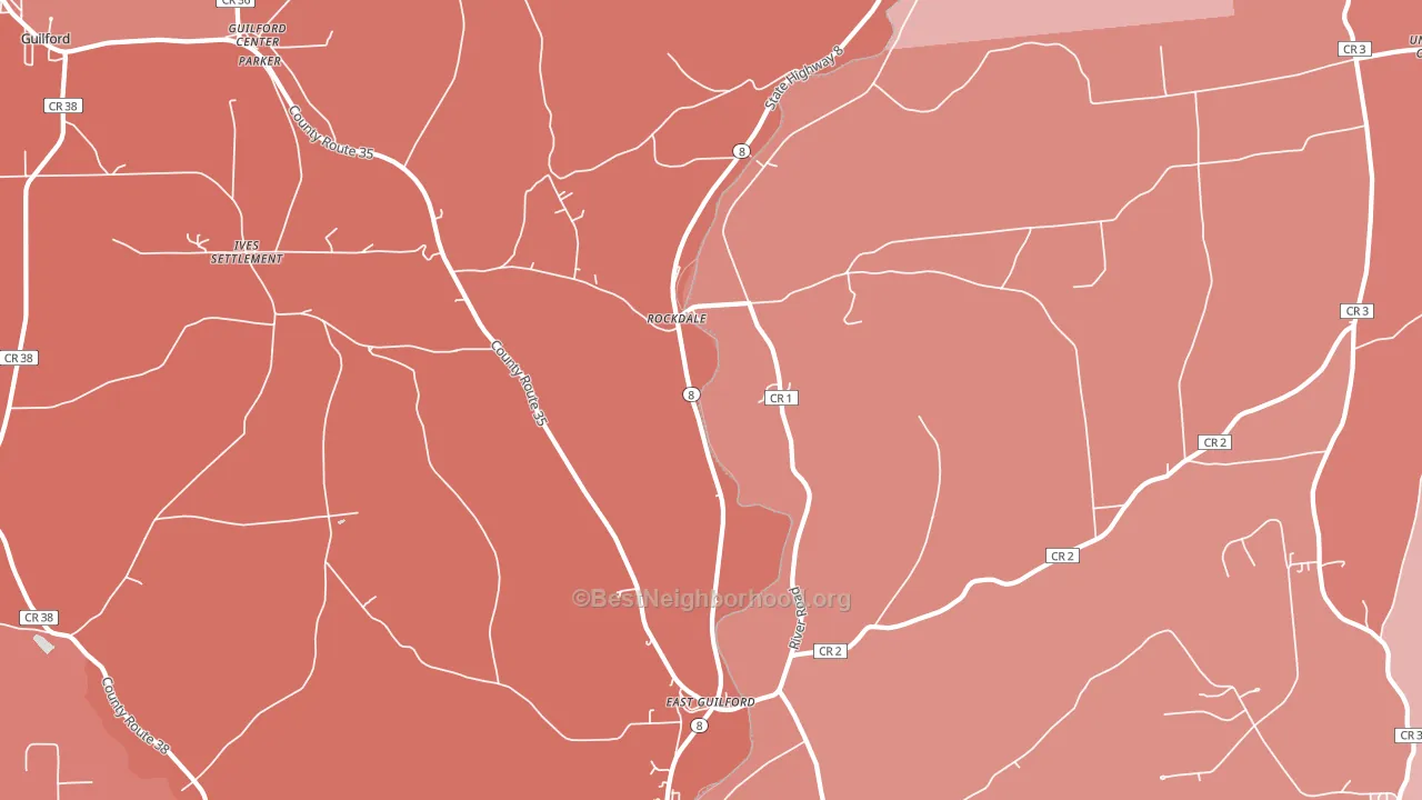 Rockdale, NY block-group political-lean map