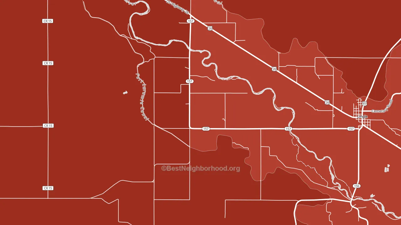 Rockeagle, WY block-group political-lean map