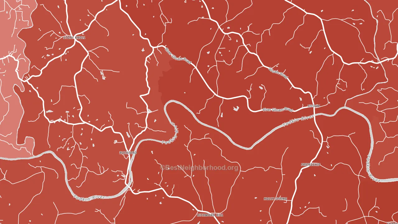 Rockford, NC block-group political-lean map