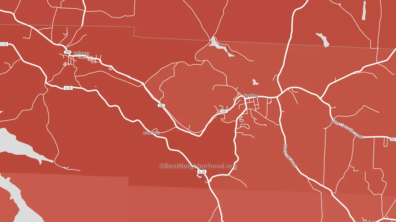 Rockhill, OH block-group political-lean map