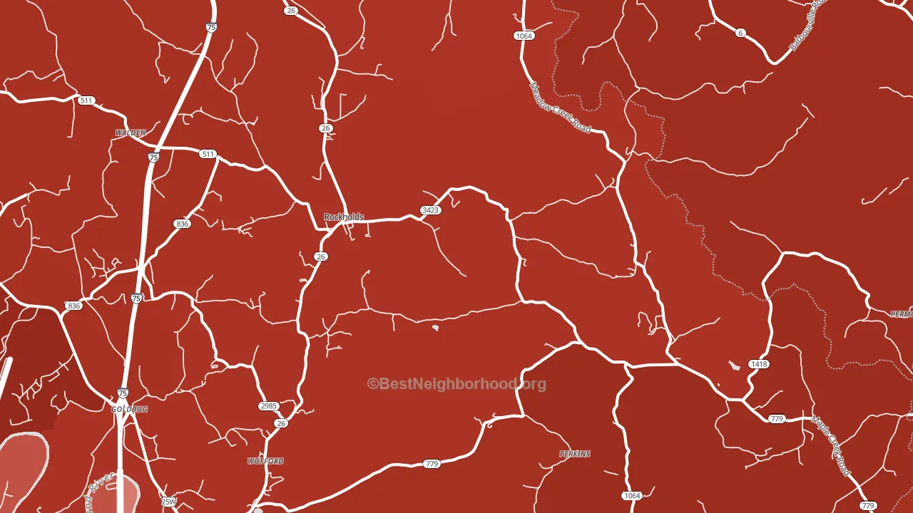 Rockholds, KY block-group political-lean map