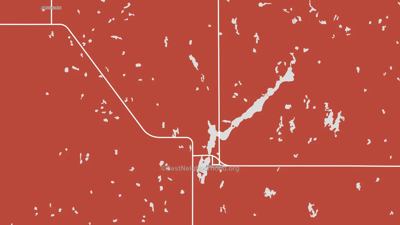Rocklake, ND block-group political-lean map