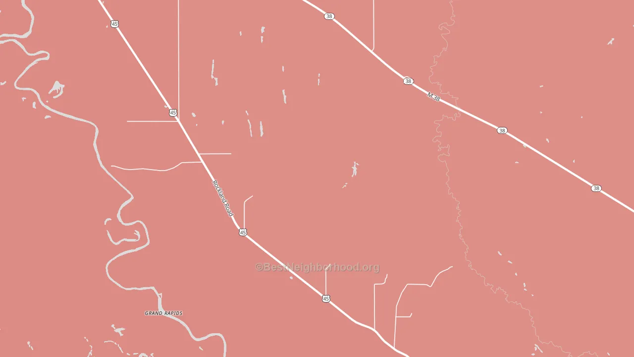 Rockland, MI block-group political-lean map