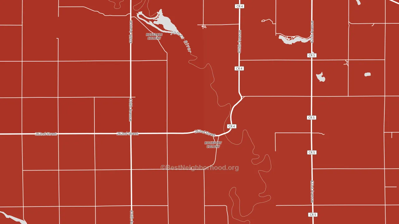 Rockport Colony, SD block-group political-lean map