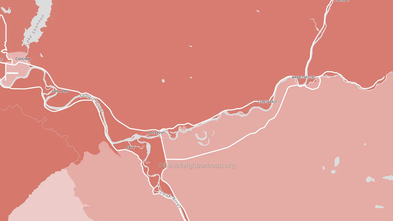 Rockport, WA block-group political-lean map