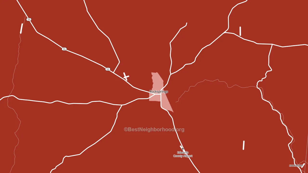 Rocksprings, TX block-group political-lean map