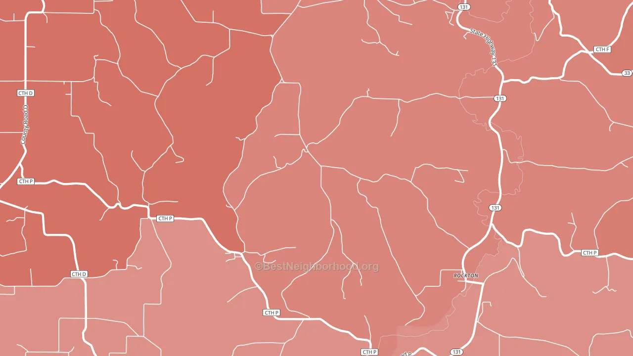 Rockton, WI block-group political-lean map