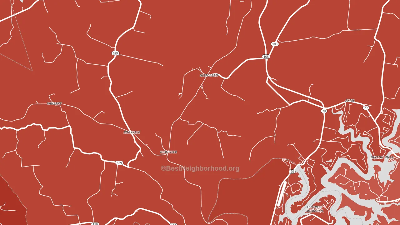 Rockvale, KY block-group political-lean map
