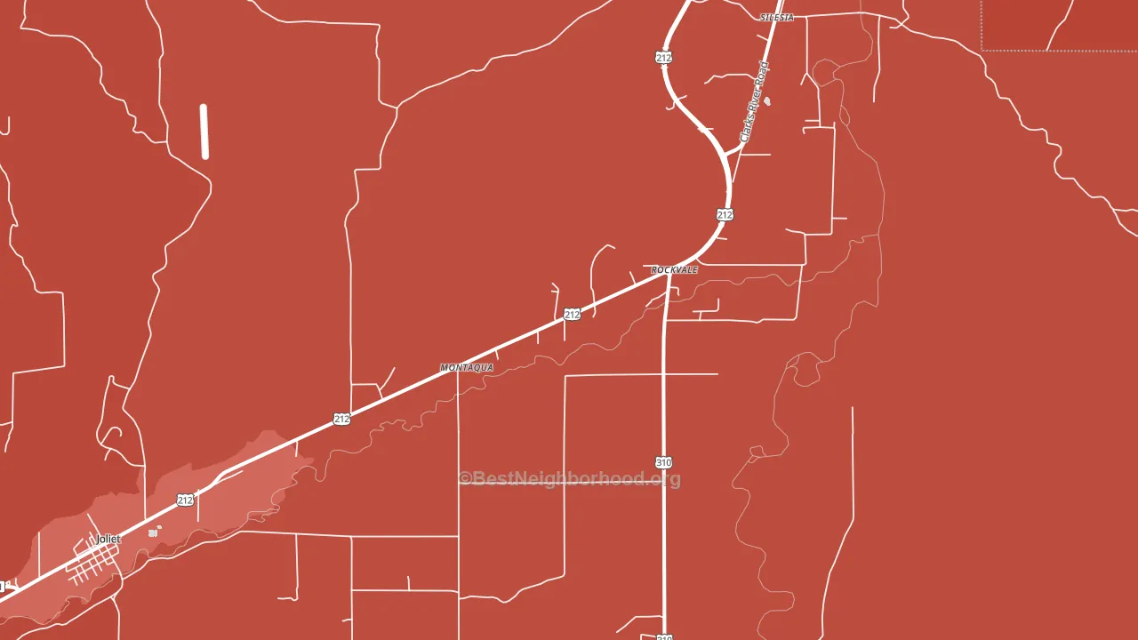 Rockvale, MT block-group political-lean map