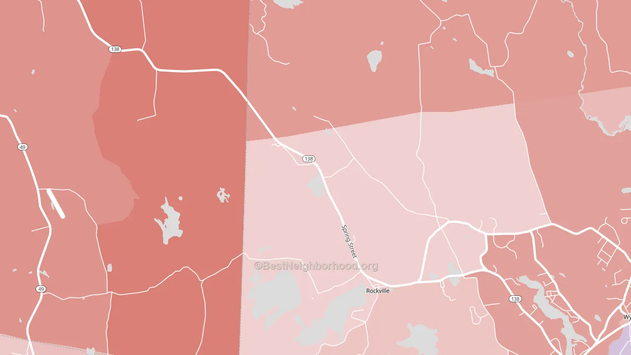 Rockville, RI block-group political-lean map