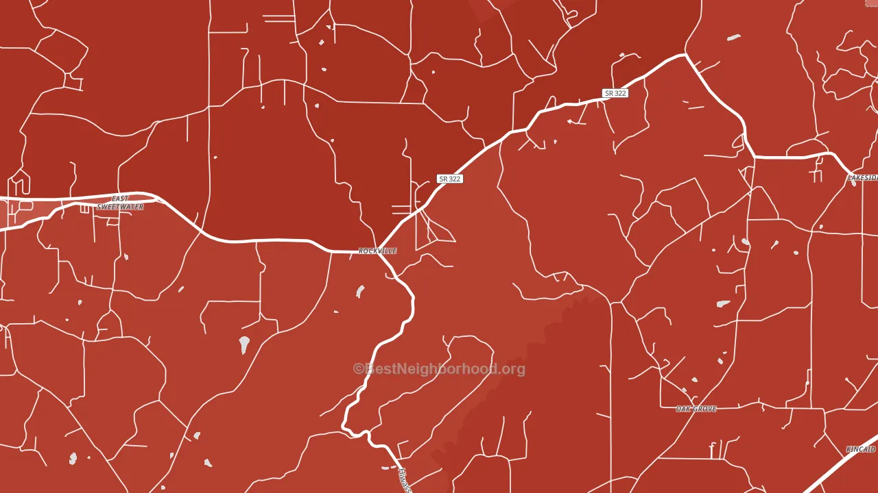 Rockville, TN block-group political-lean map