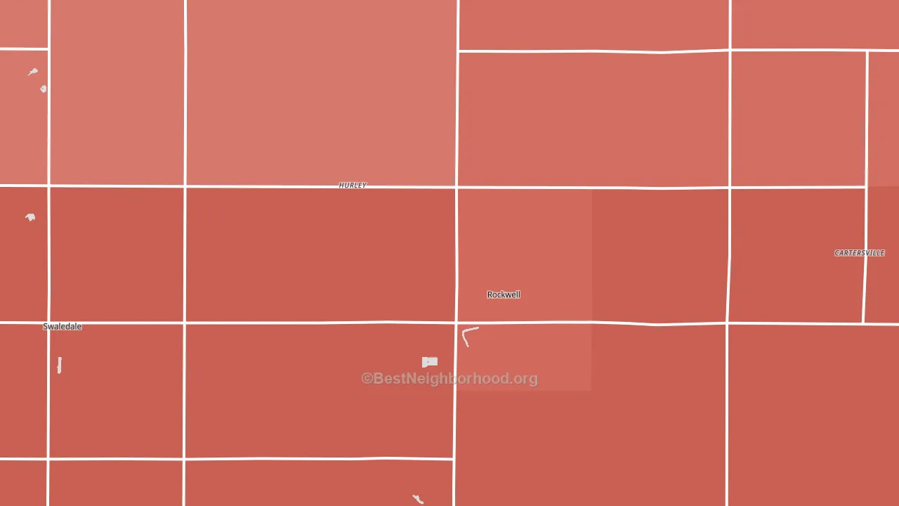 Rockwell, IA block-group political-lean map