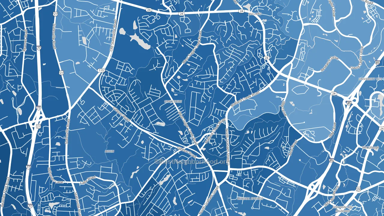Rockwell Park-Hemphill Heights, Charlotte, NC block-group political-lean map