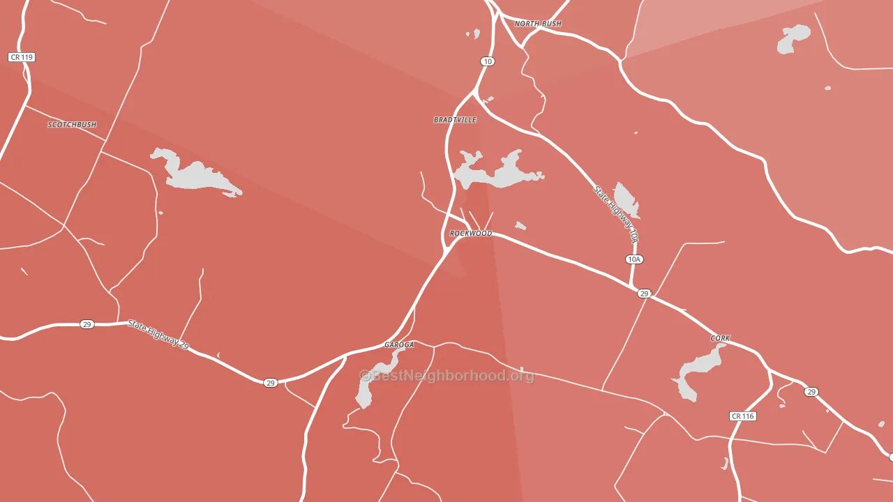 Rockwood, NY block-group political-lean map