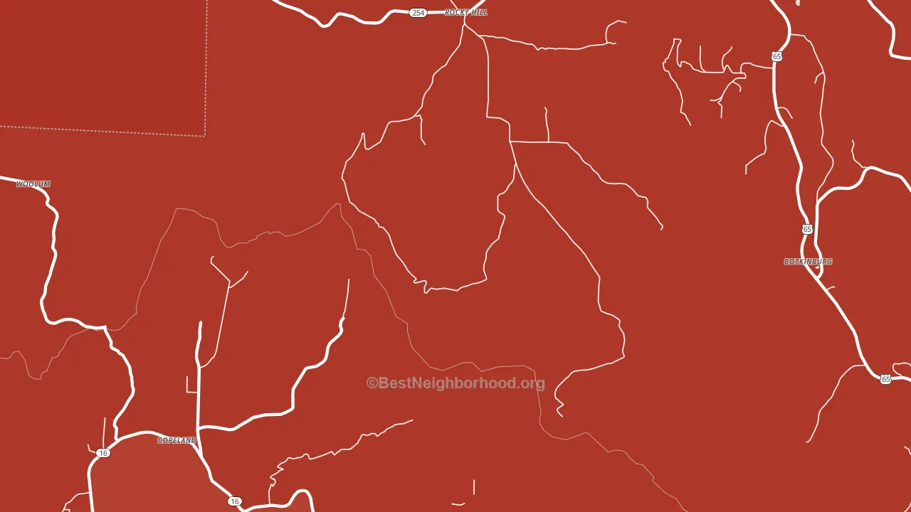 Rocky Hill, AR block-group political-lean map