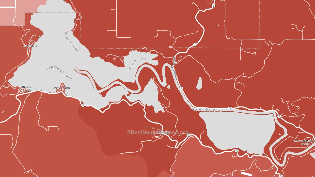 Rocky Point, ID block-group political-lean map