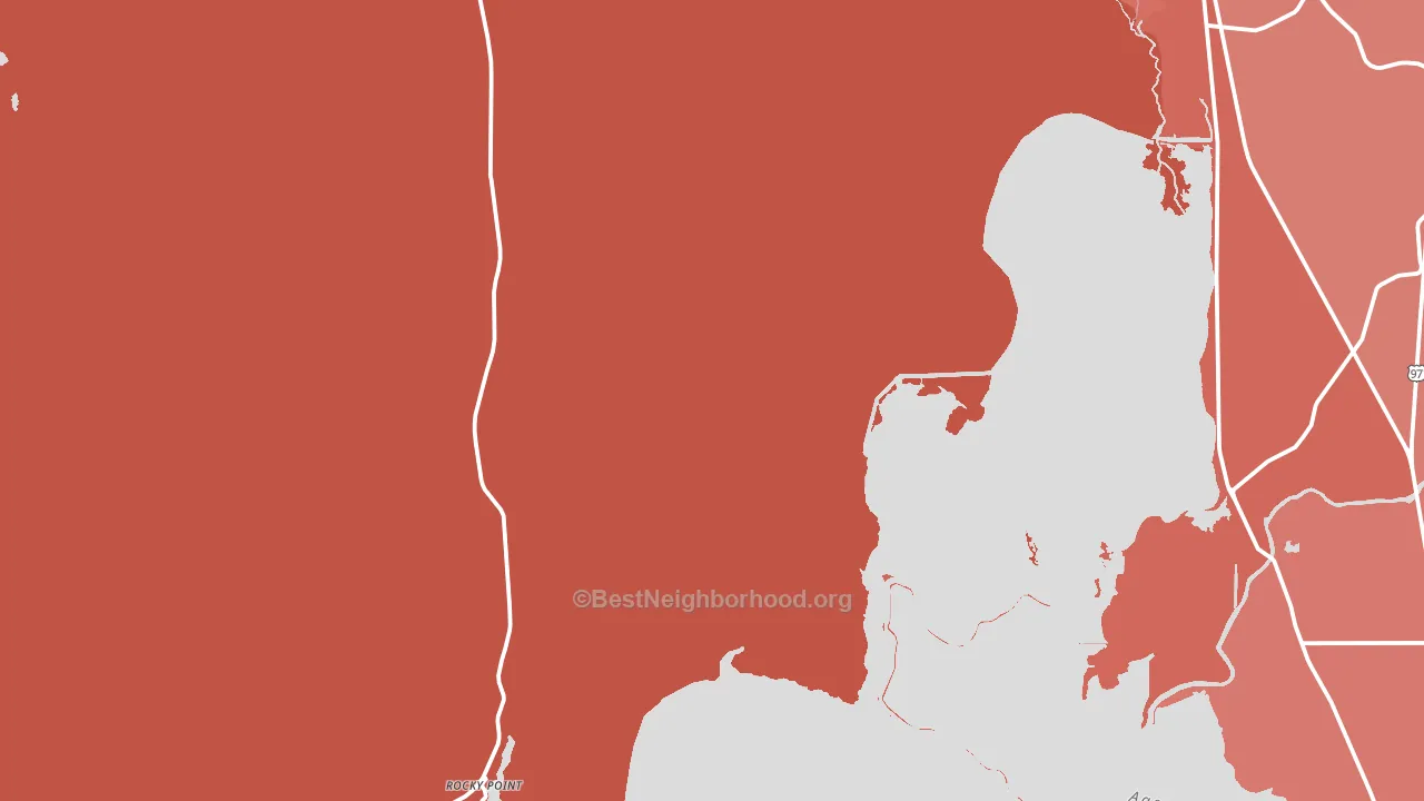 Rocky Point, OR block-group political-lean map