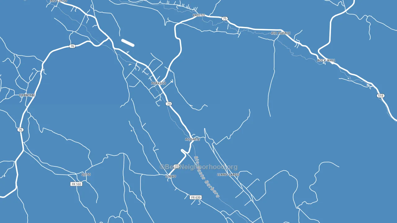 Rodarte, NM block-group political-lean map