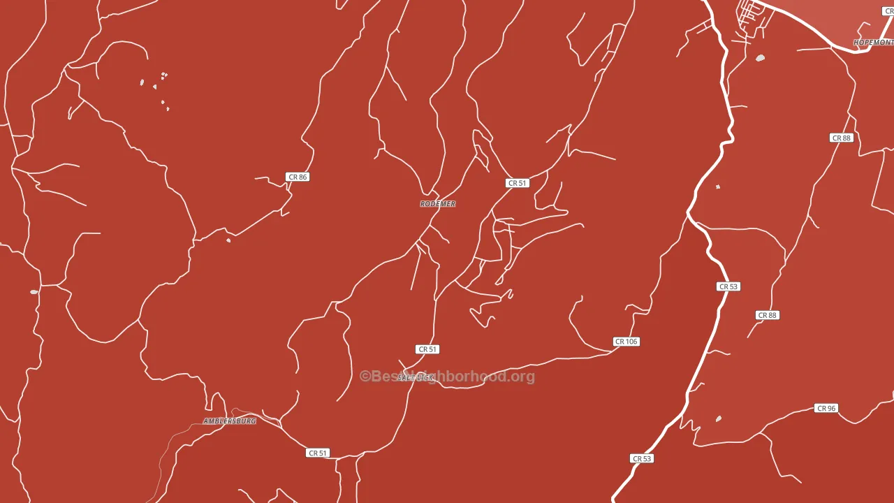 Rodemer, WV block-group political-lean map