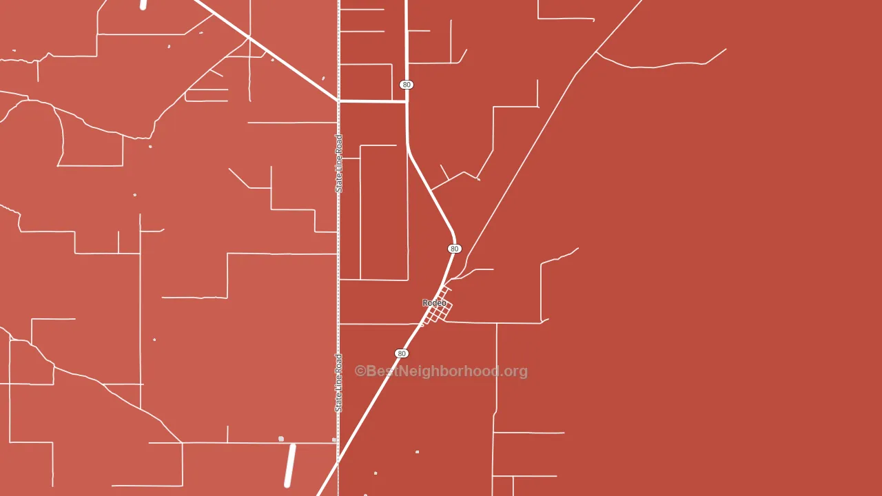 Rodeo, NM block-group political-lean map