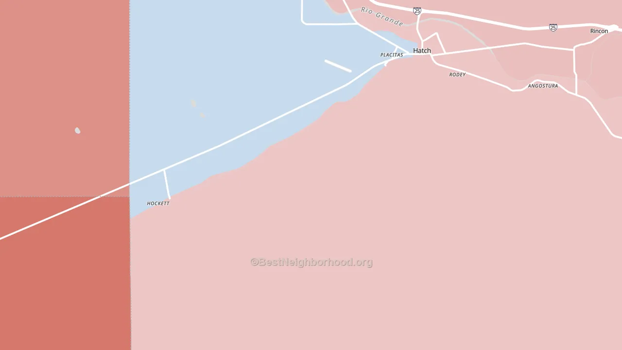 Rodey, NM block-group political-lean map