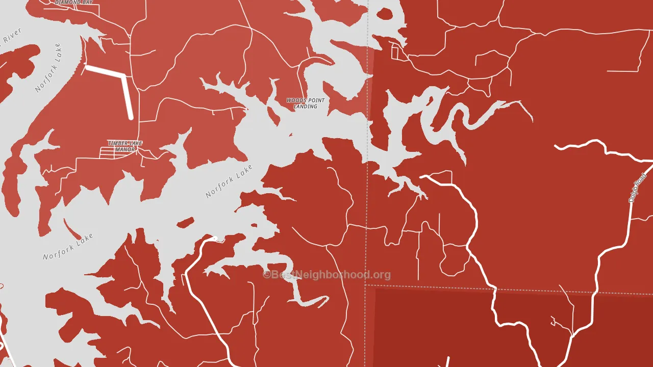 Rodney, AR block-group political-lean map
