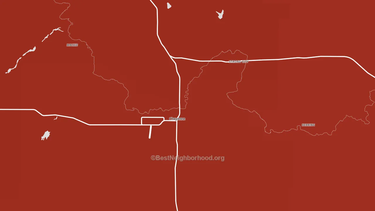 Roger Mills County, OK block-group political-lean map