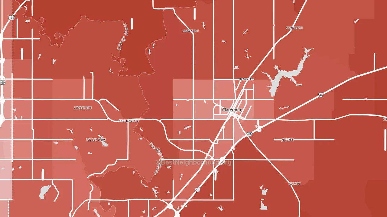 Rogers County, OK block-group political-lean map