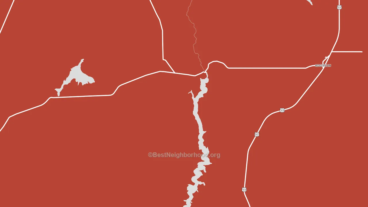 Rogerson, ID block-group political-lean map