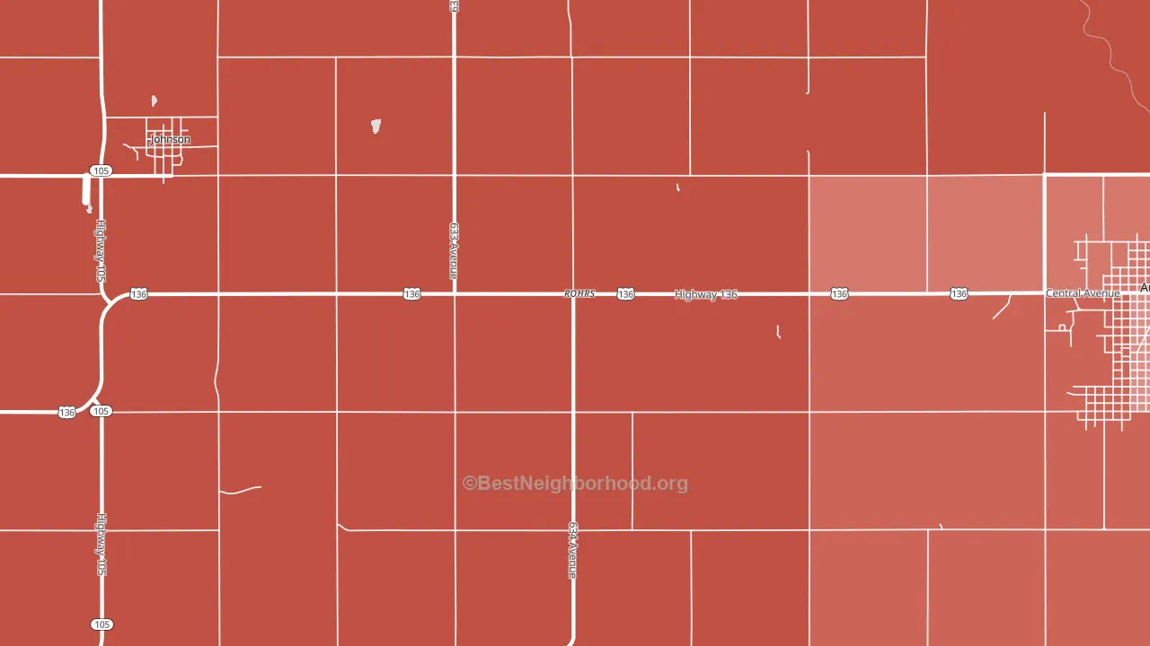 Rohrs, NE block-group political-lean map