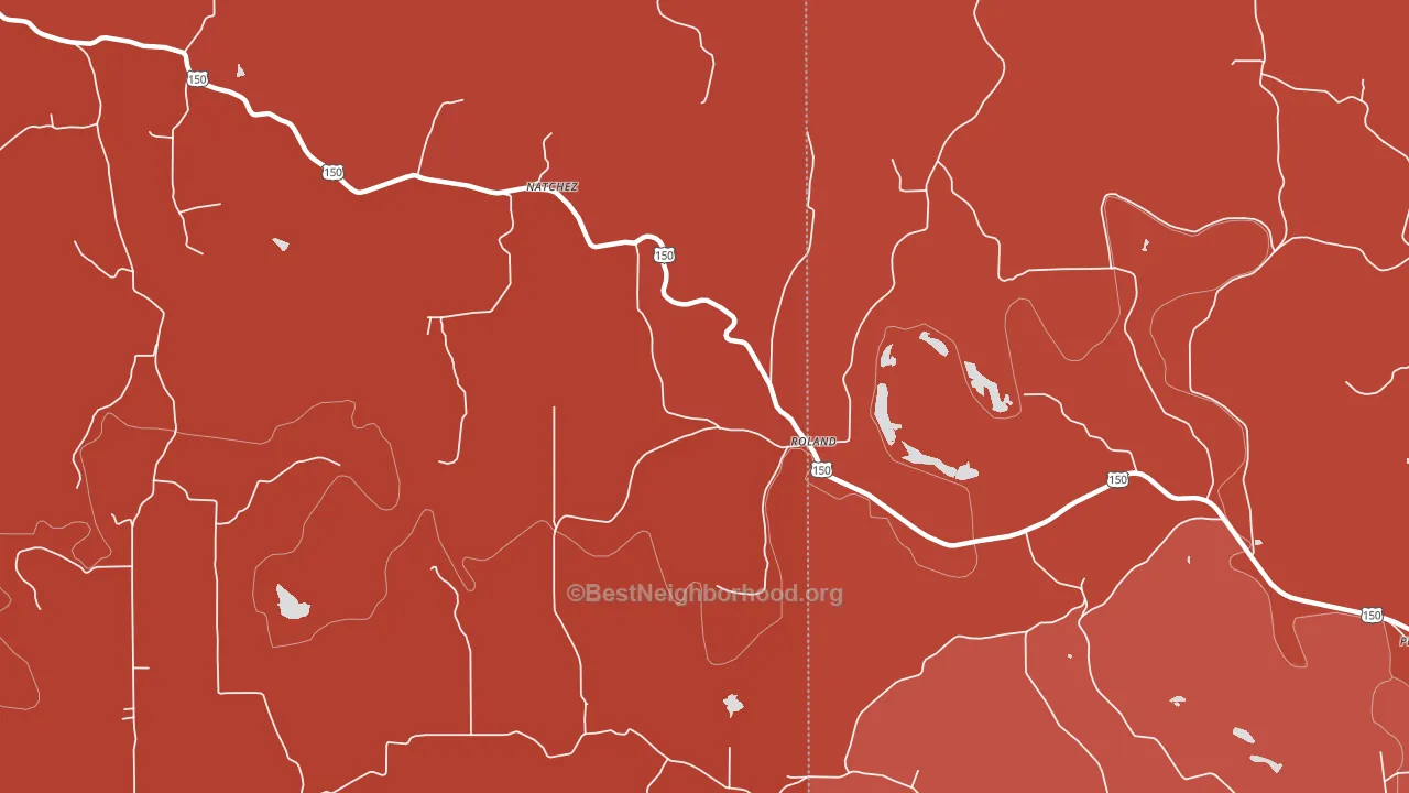 Roland, IN block-group political-lean map