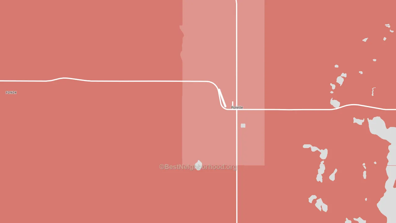 Rolette, ND block-group political-lean map