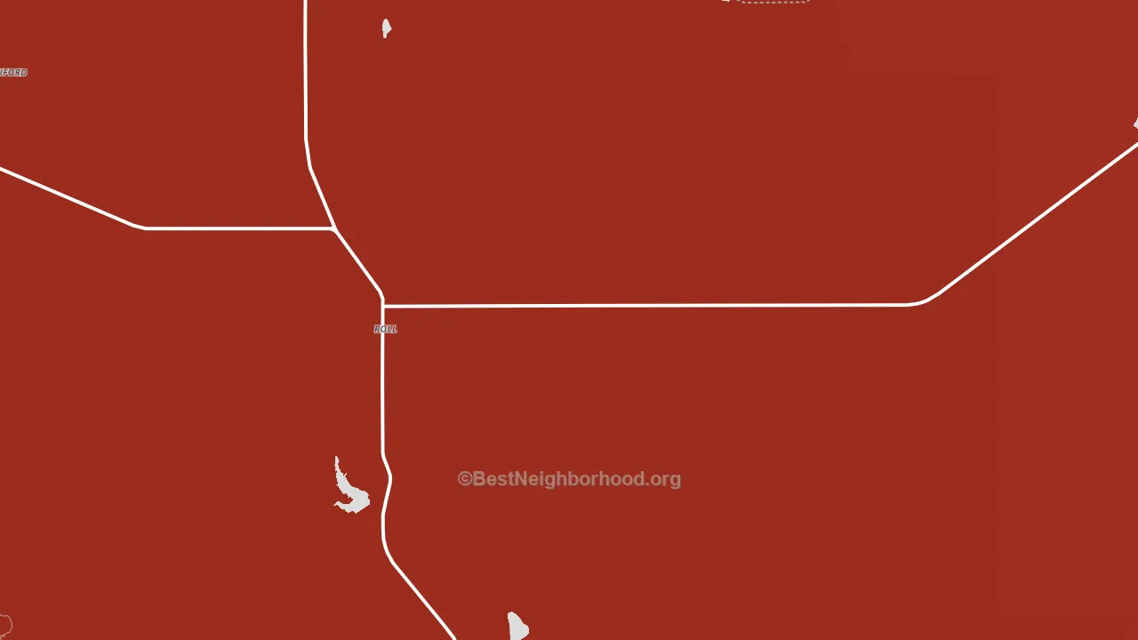 Roll, OK block-group political-lean map