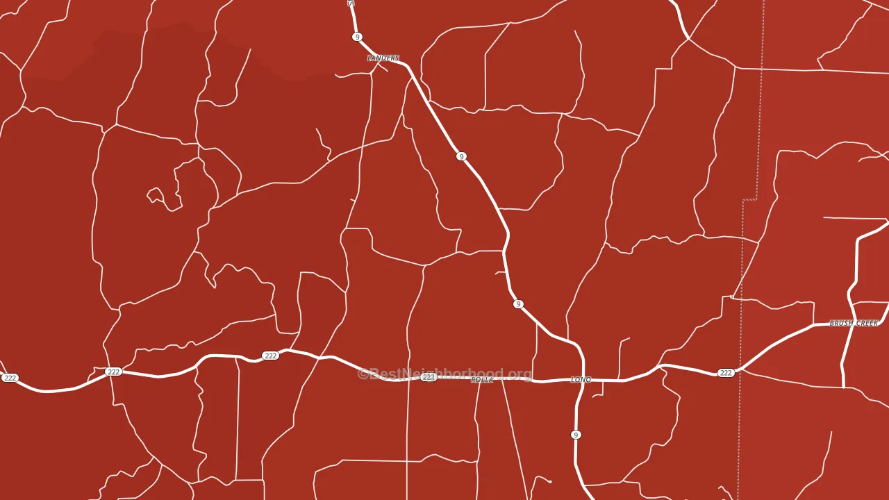Rolla, AR block-group political-lean map