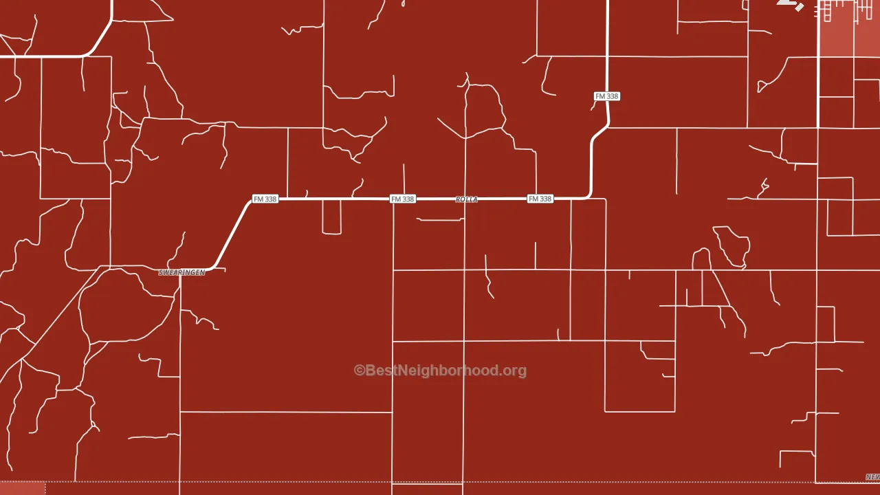 Rolla, TX block-group political-lean map